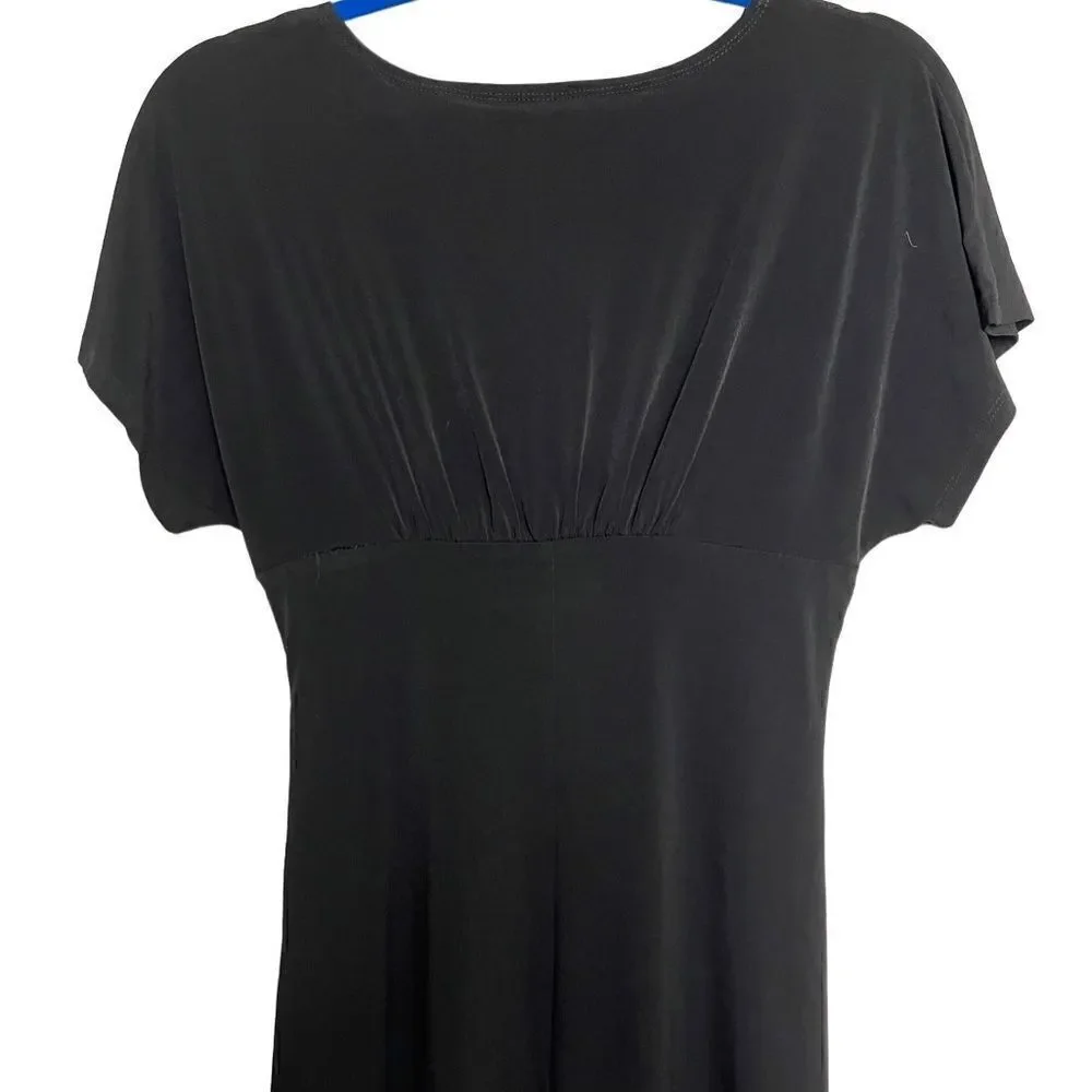 EnFocus Studio Flouncy Short Sleeve Mini Dress Black Size 6